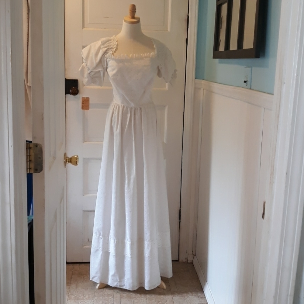 Vintage union made eyelet style peasant wedding